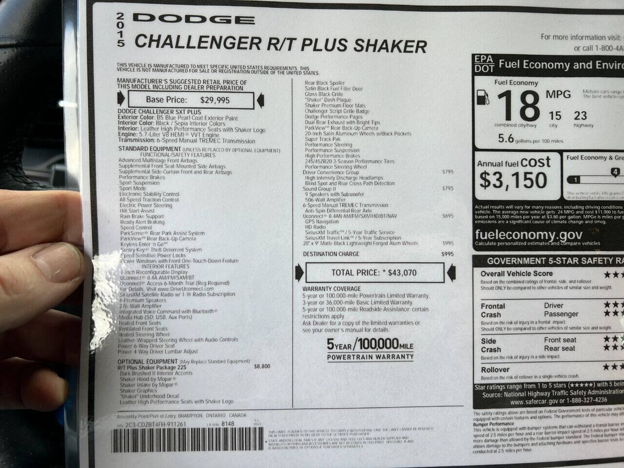 Used 2015 Dodge Challenger R/T Plus image 36