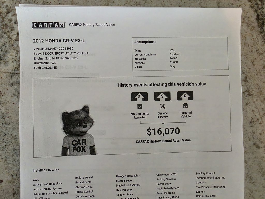 Used 2012 Honda CR-V EX-L image 10