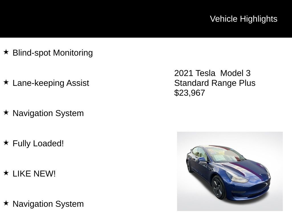 Used 2021 Tesla Model 3 Standard Range Plus image 4