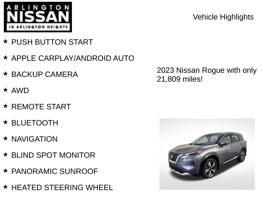 Certified 2023 Nissan Rogue Platinum w/ Platinum Premium Package AWD/4WD image 8