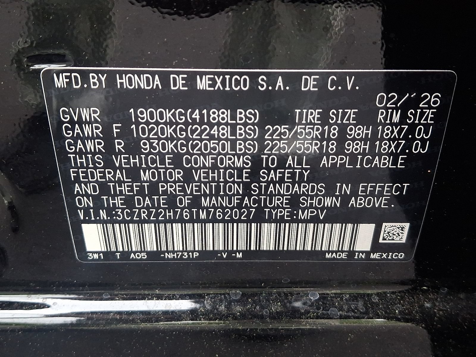 New 2026 Honda HR-V EX-L image 11