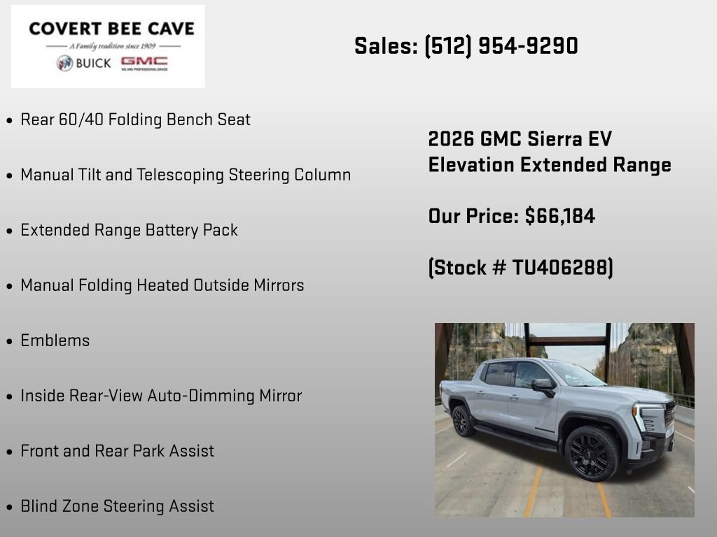 New 2026 GMC Sierra EV Elevation w/ LPO, Elevation Dark Package AWD/4WD image 18