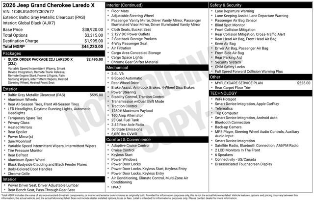 New 2026 Jeep Grand Cherokee Laredo X RWD image 37