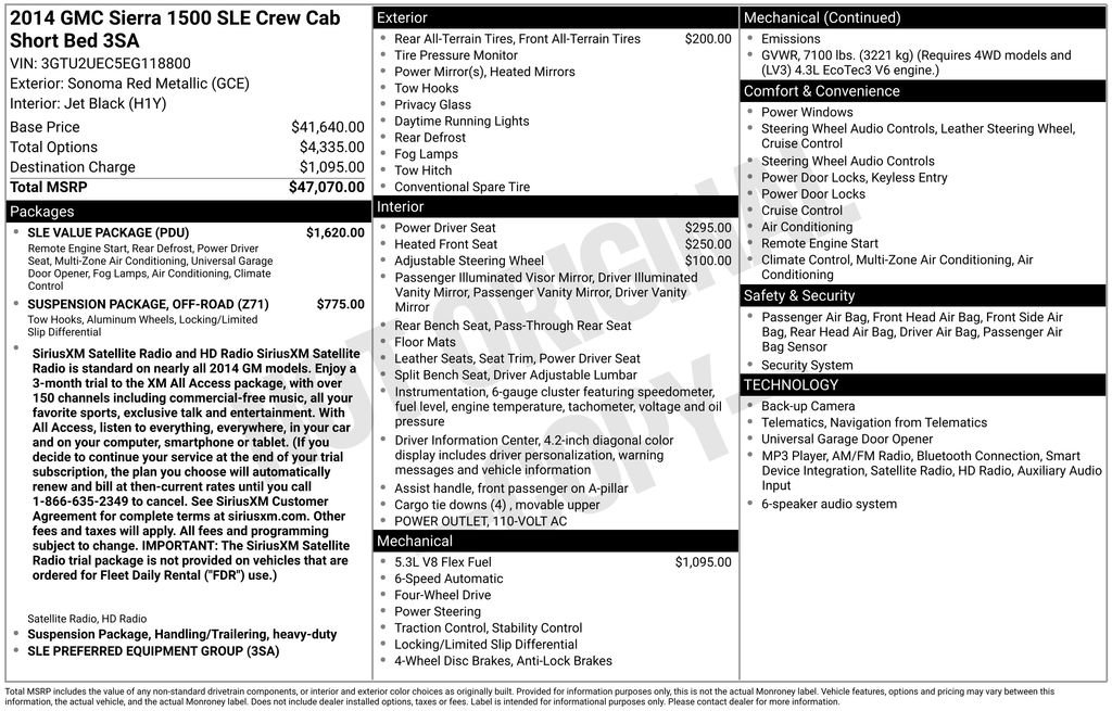 Used 2014 GMC Sierra 1500 SLE w/ SLE Value Package AWD/4WD image 33