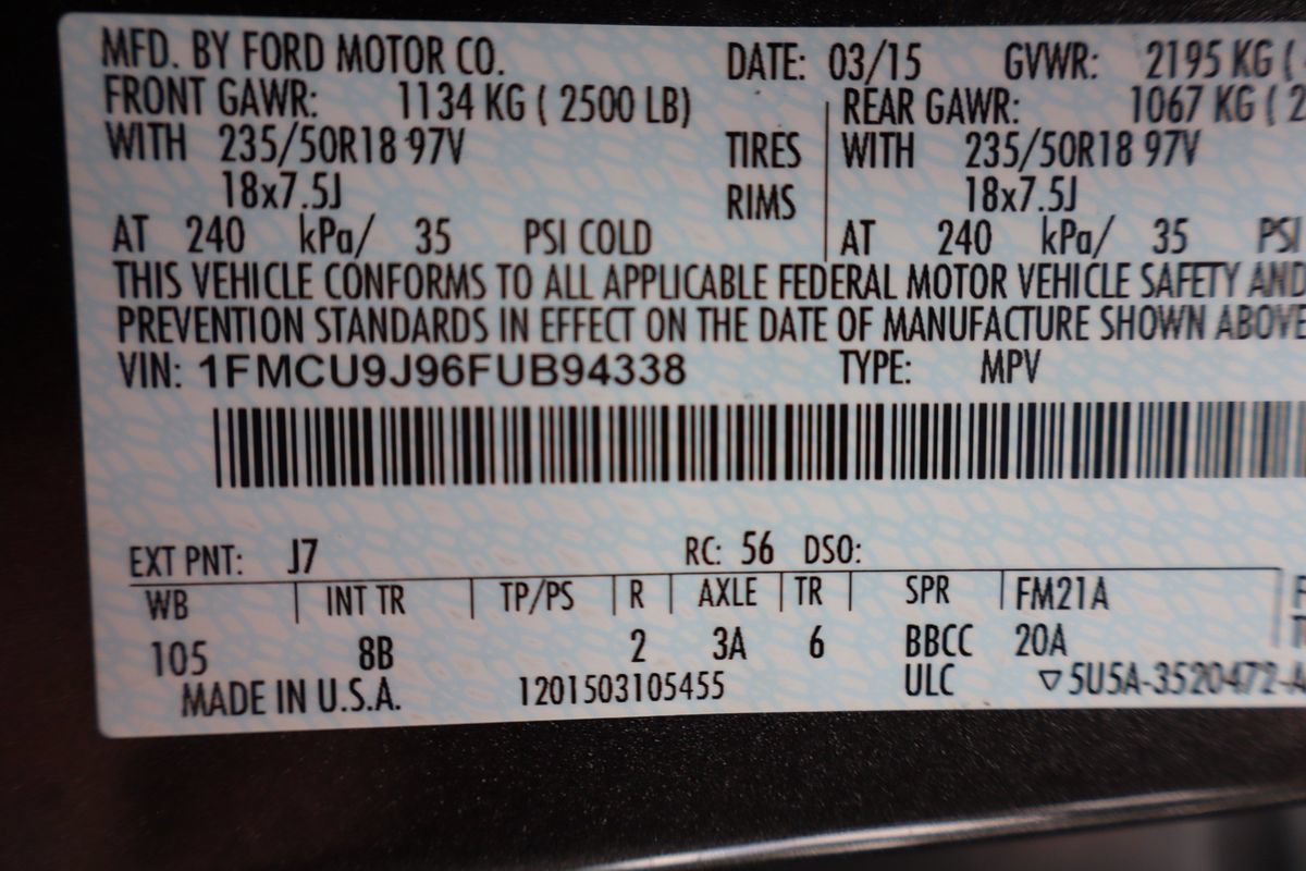 Used 2015 Ford Escape Titanium w/ Equipment Group 301A AWD/4WD image 47
