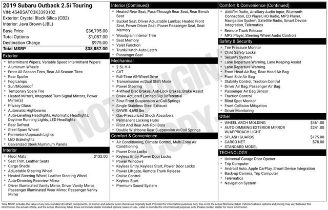 Used 2019 Subaru Outback 2.5i Touring image 38