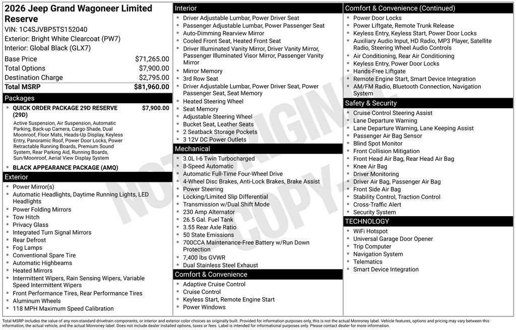 New 2026 Jeep Grand Wagoneer Limited image 6