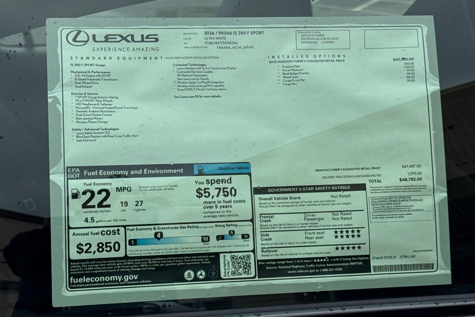 New 2026 Lexus IS 350 F Sport RWD image 28