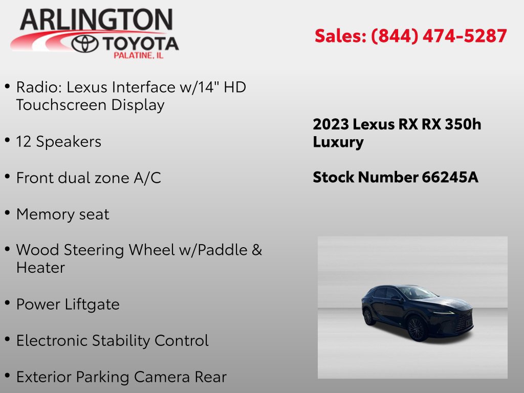 Used 2023 Lexus RX 350 w/ Cold Area Package AWD/4WD image 2