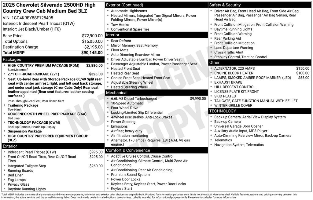 Used 2025 Chevrolet Silverado 2500 High Country w/ High Country Premium Package image 6