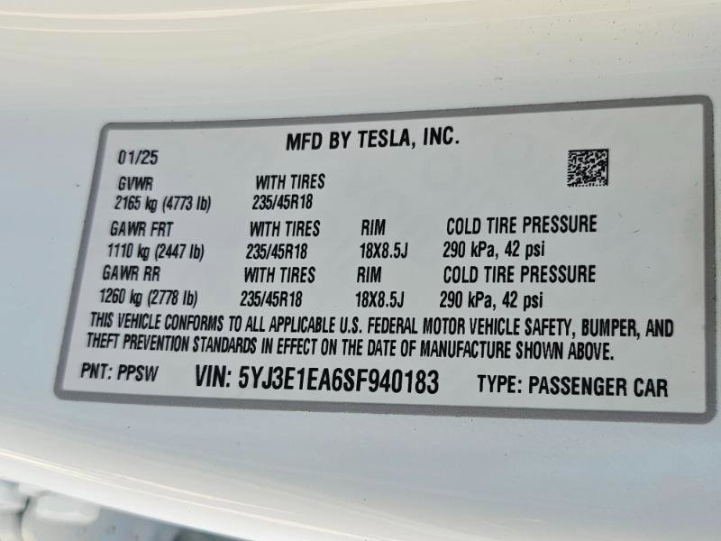 Used 2025 Tesla Model 3 Long Range RWD image 36