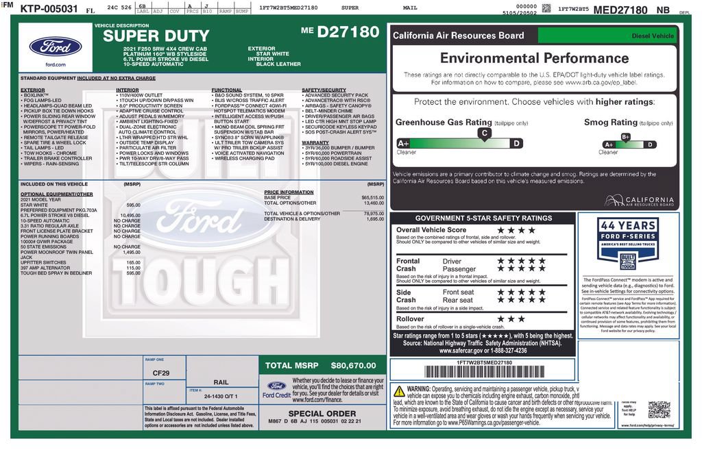Used 2021 Ford F250 Platinum AWD/4WD image 5