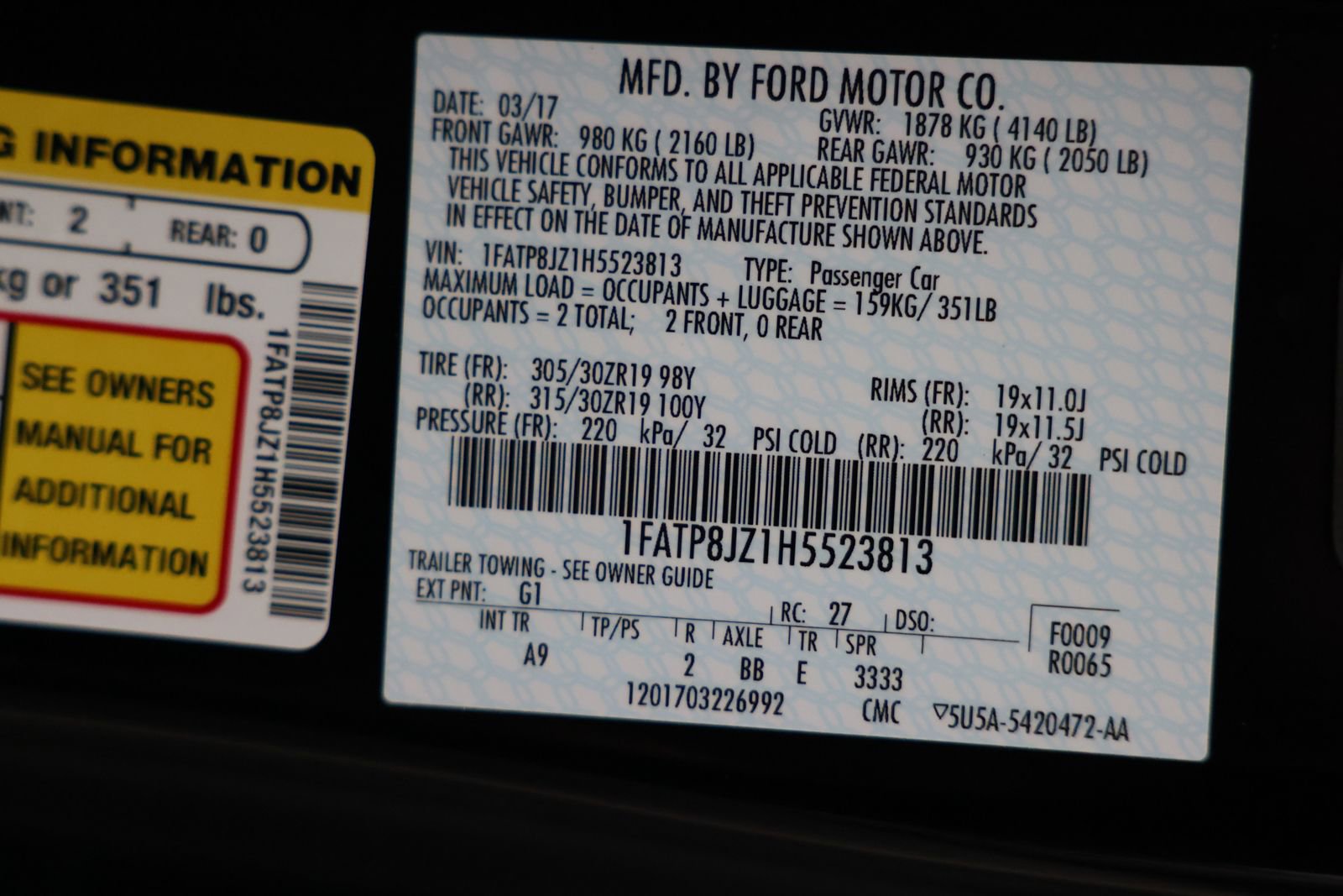 Used 2017 Ford Mustang Shelby GT350R w/ GT350R Equipment Group 920A image 63