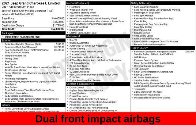 Used 2021 Jeep Grand Cherokee L Limited AWD/4WD image 47