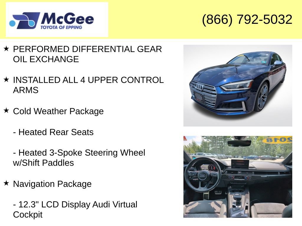 Used 2018 Audi S5 Premium Plus w/ Navigation Package AWD/4WD image 12