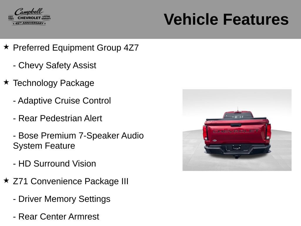 Used 2025 Chevrolet Colorado Z71 w/ Technology Package AWD/4WD image 5