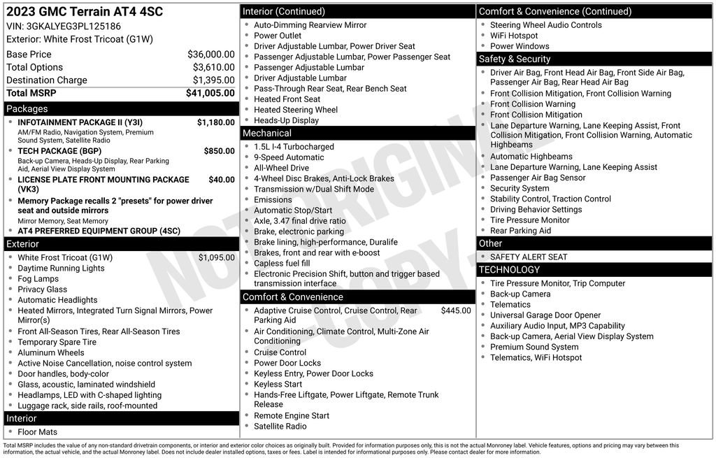 Used 2023 GMC Terrain AT4 w/ Infotainment Package II AWD/4WD image 7