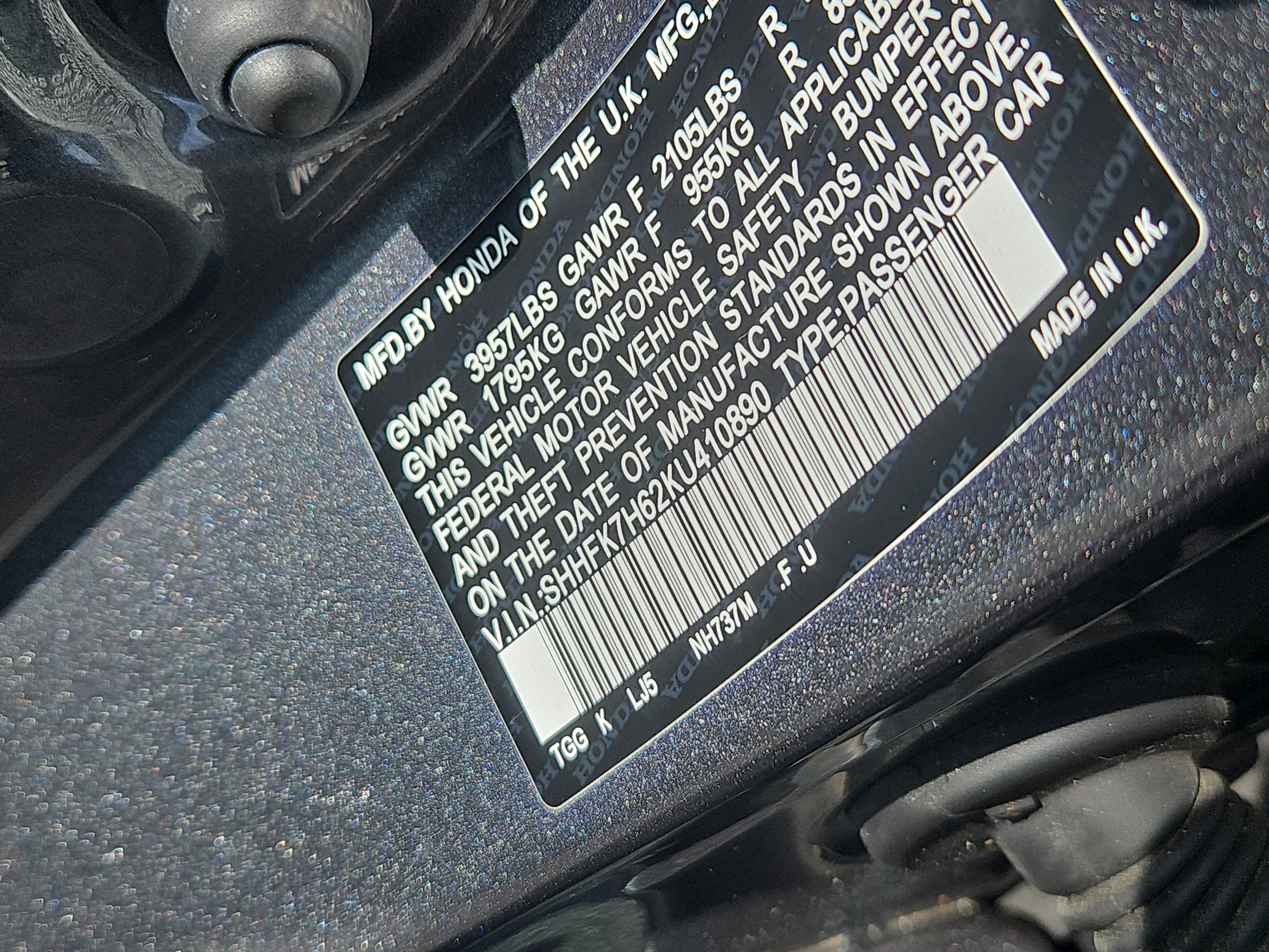Used 2019 Honda Civic EX image 7