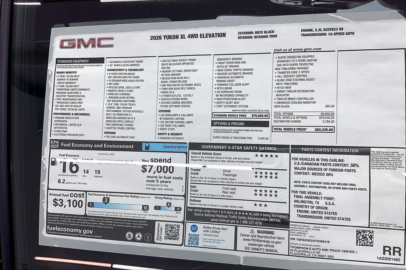 New 2026 GMC Yukon XL Elevation AWD/4WD image 21