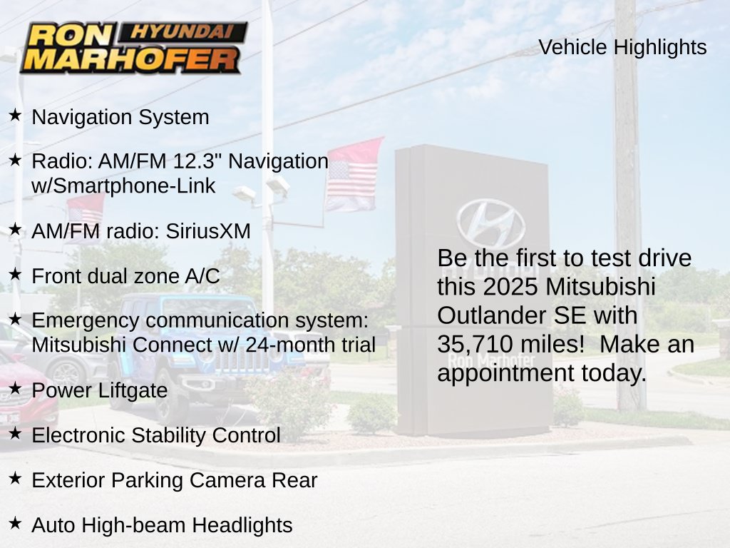 Used 2025 Mitsubishi Outlander SE AWD/4WD image 2