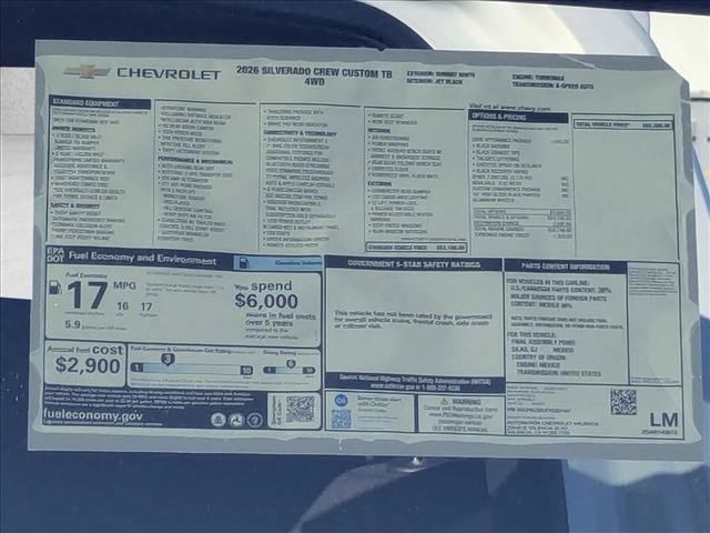 New 2026 Chevrolet Silverado 1500 Custom Trail Boss w/ Dark Appearance Package AWD/4WD image 18