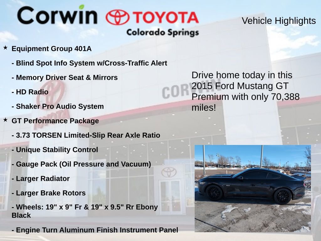 Used 2015 Ford Mustang GT Premium w/ GT Performance Package image 7