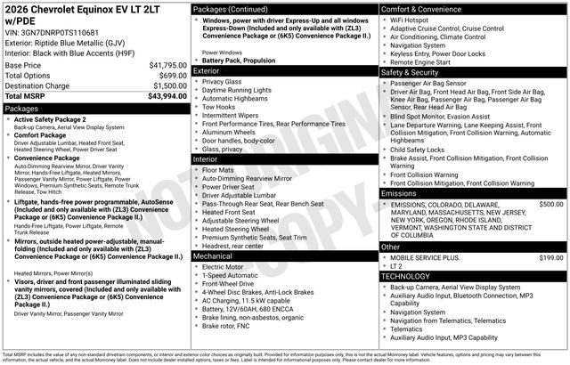 New 2026 Chevrolet Equinox EV LT image 26