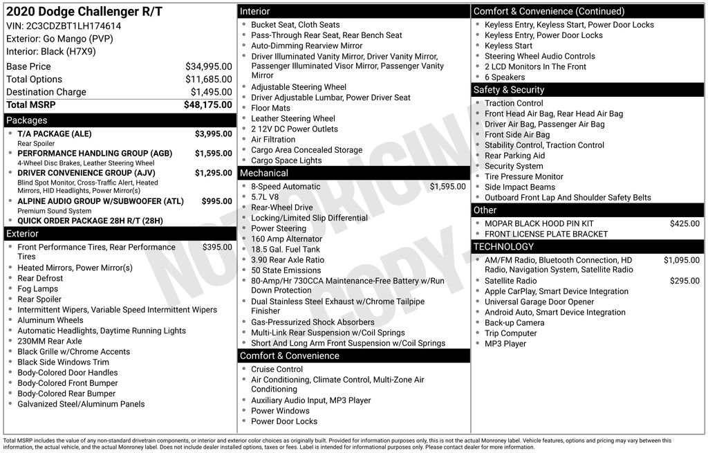 Used 2020 Dodge Challenger R/T w/ T/A Package image 9