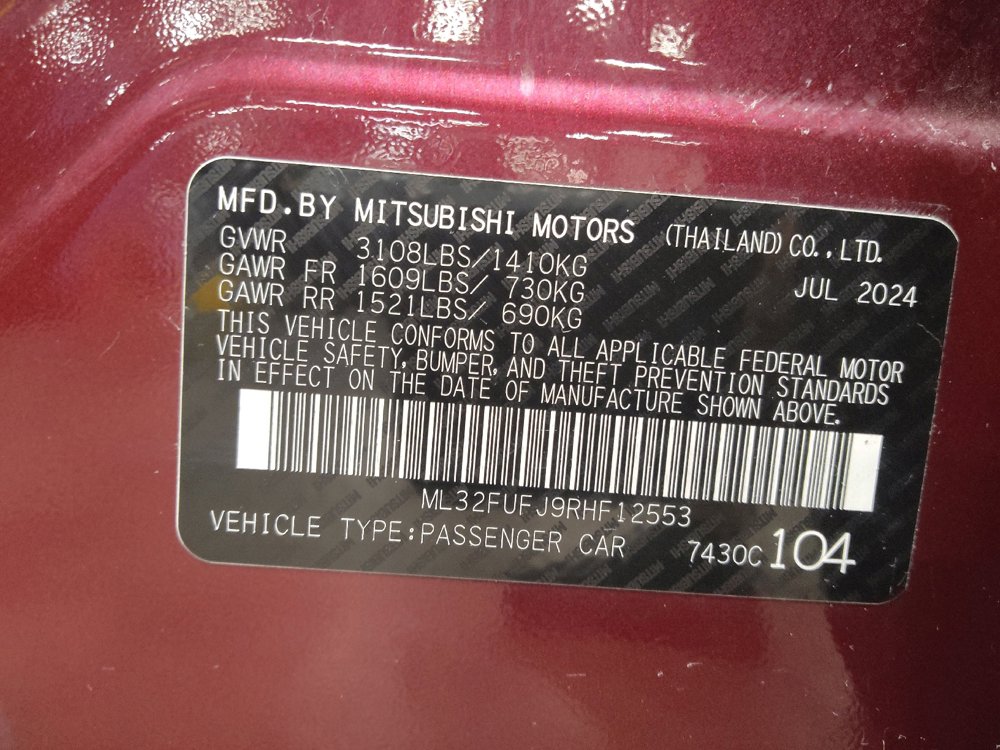 Used 2024 Mitsubishi Mirage G4 Black Edition FWD image 33