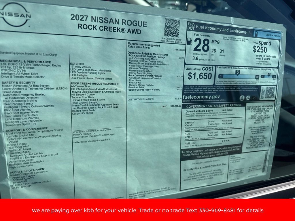 New 2027 Nissan Rogue SV w/ Rock Creek Premium Package AWD/4WD image 47