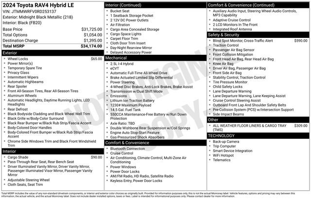 Certified 2024 Toyota RAV4 LE AWD/4WD image 35