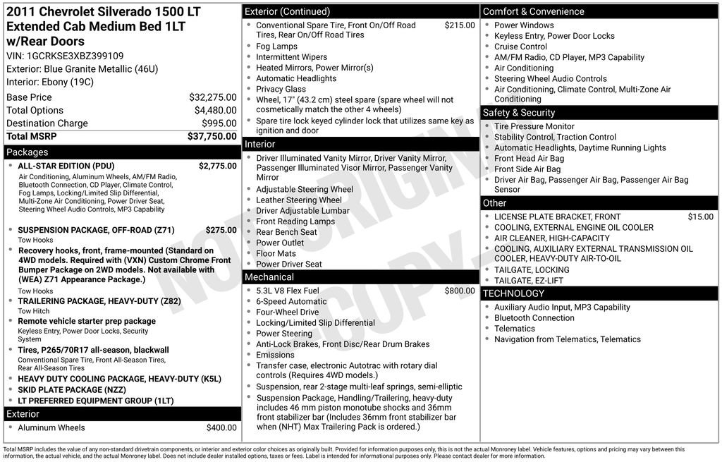 Used 2011 Chevrolet Silverado 1500 LT w/ All-Star Edition image 3