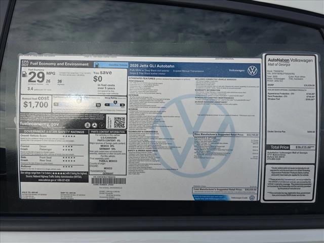 New 2026 Volkswagen Jetta GLI Autobahn FWD image 20