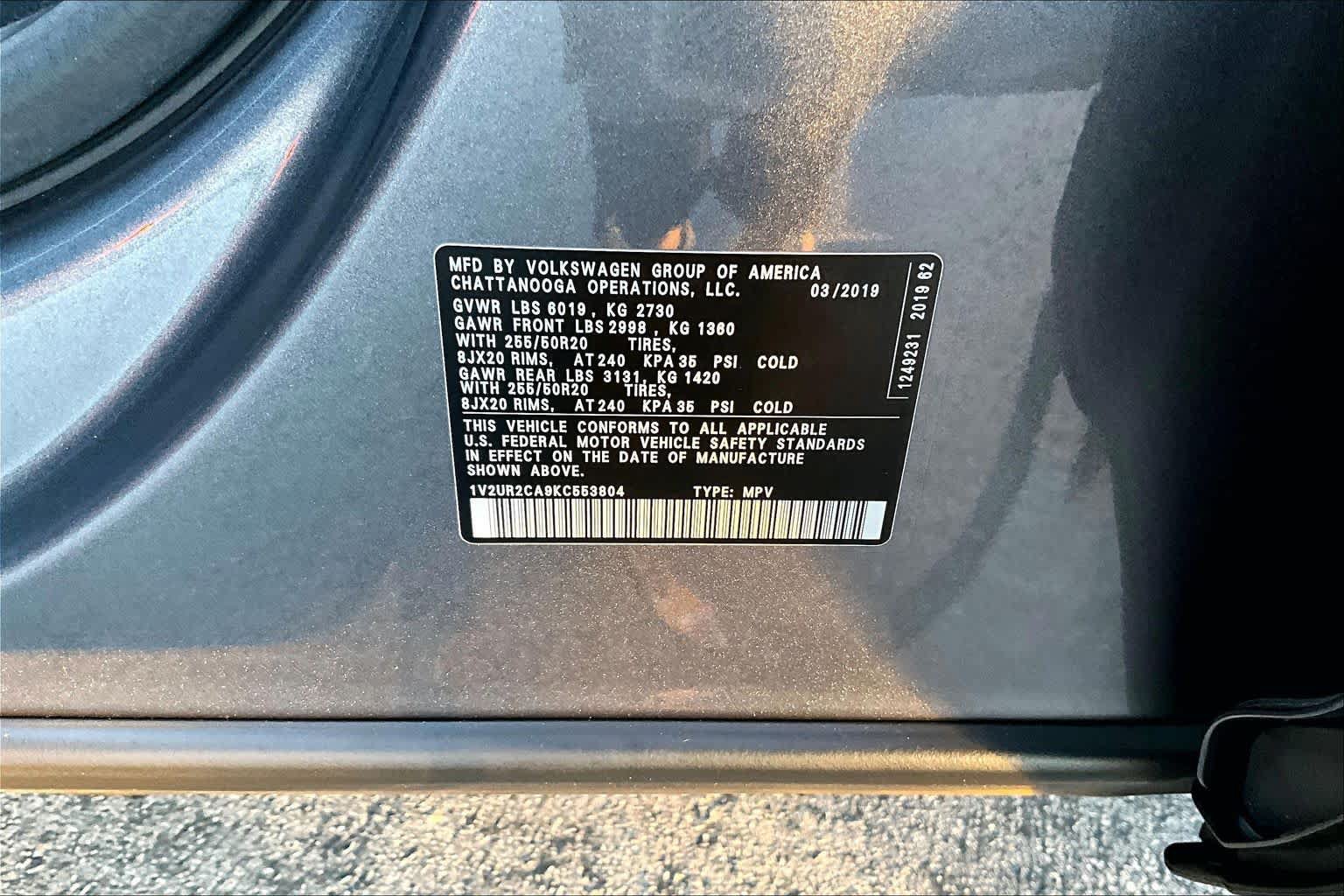 Used 2019 Volkswagen Atlas SE AWD/4WD image 35