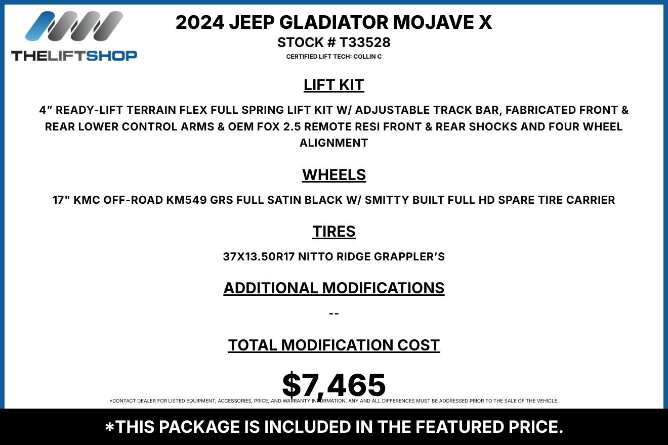 Used 2024 Jeep Gladiator Mojave AWD/4WD image 2