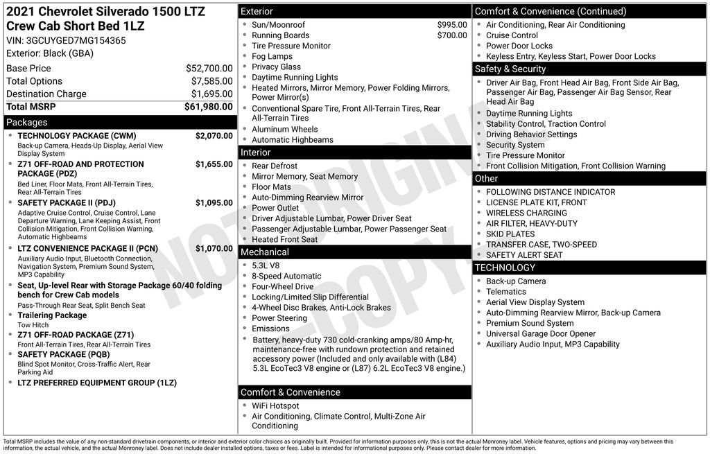 Certified 2021 Chevrolet Silverado 1500 LTZ w/ Technology Package image 11