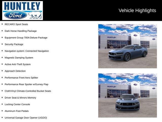 New 2025 Ford Mustang Dark Horse w/ Dark Horse Handlin Package RWD image 2