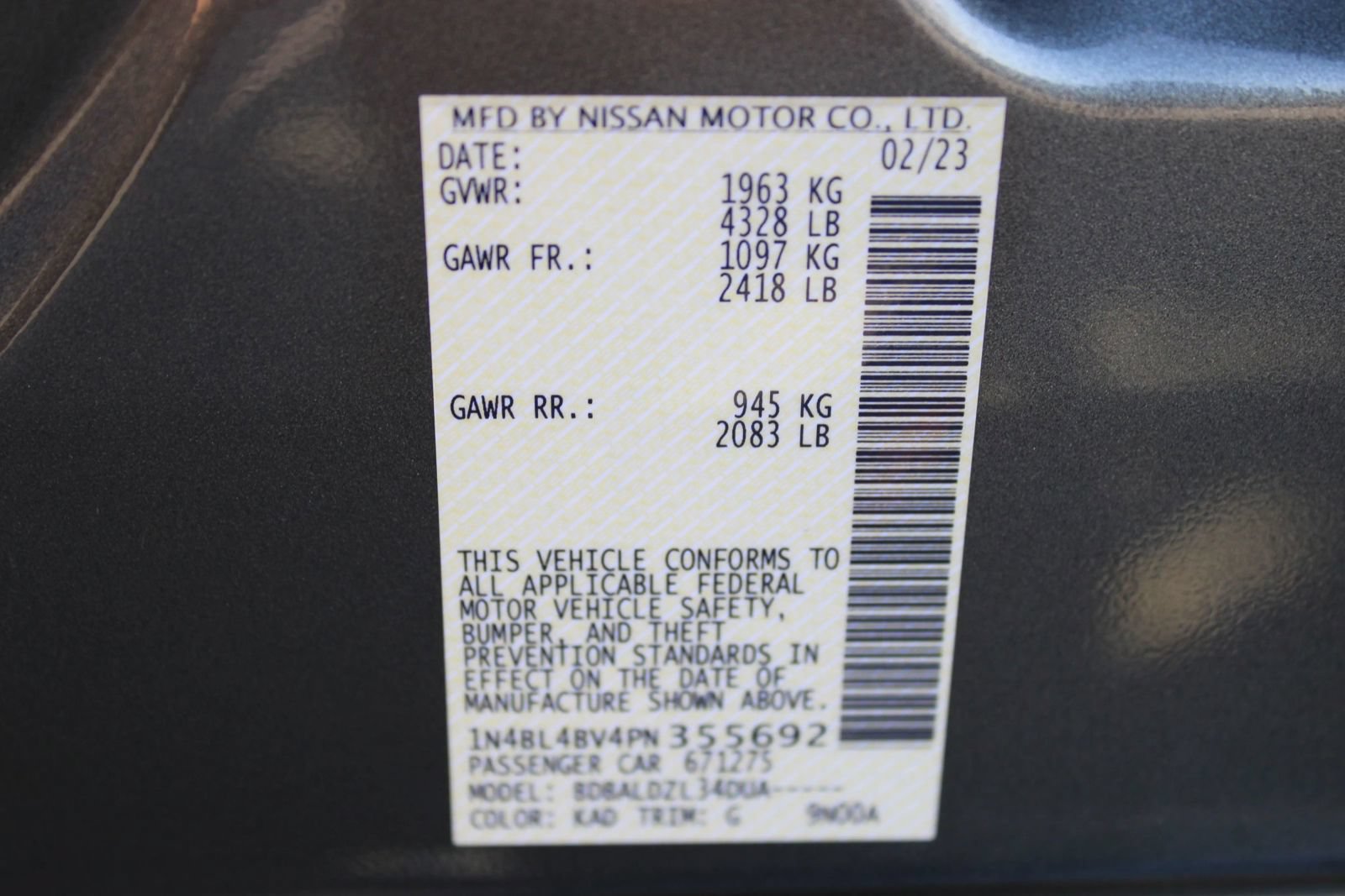 Used 2023 Nissan Altima 2.5 S FWD image 9