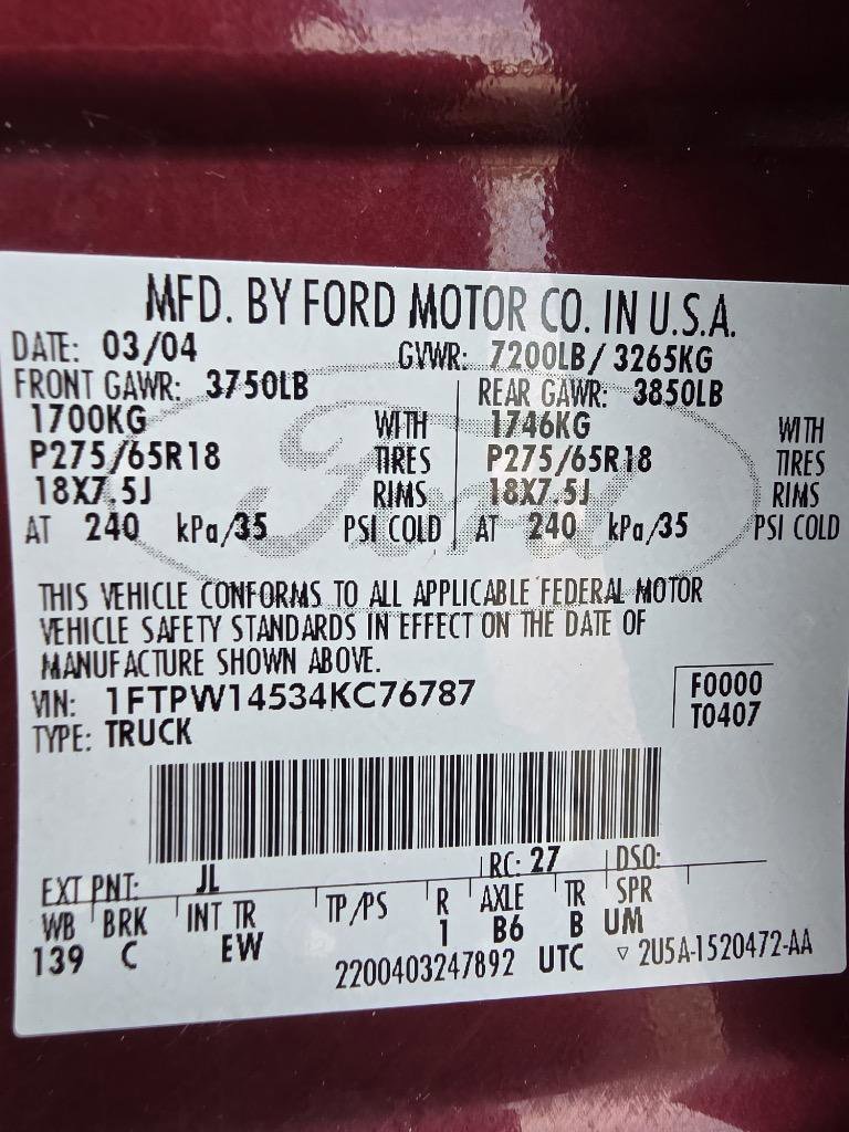 Used 2004 Ford F150 Lariat AWD/4WD image 52