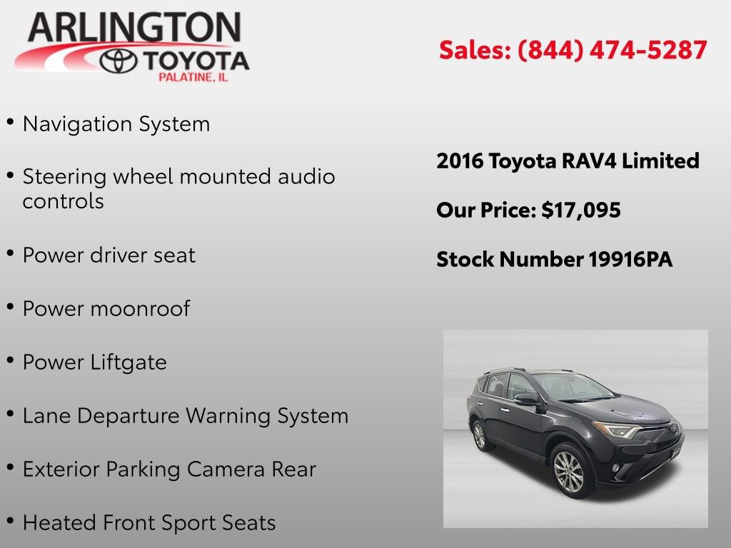 Used 2016 Toyota RAV4 Limited AWD/4WD image 2