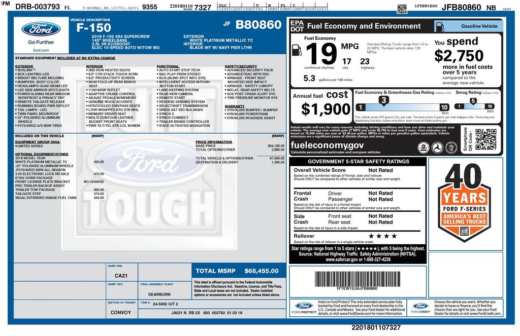 Used 2018 Ford F150 Limited w/ Trailer Tow Package AWD/4WD image 7