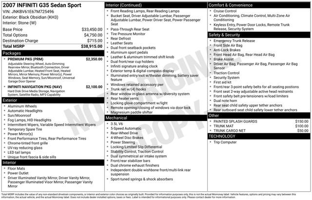 Used 2007 INFINITI G35 Sport w/ Premium Pkg image 14