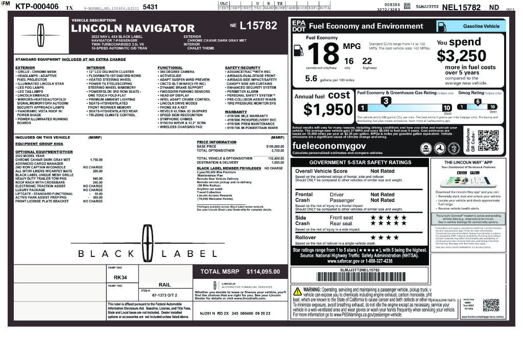 Used 2022 Lincoln Navigator L Black Label AWD/4WD image 34