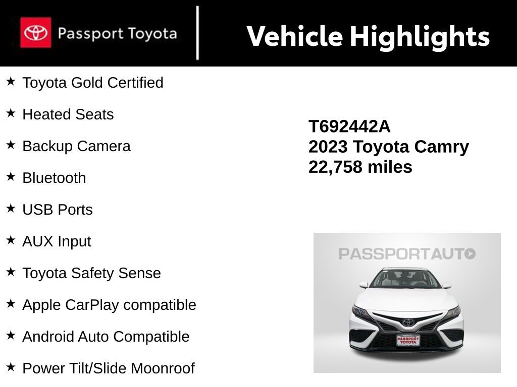 Certified 2023 Toyota Camry SE image 14