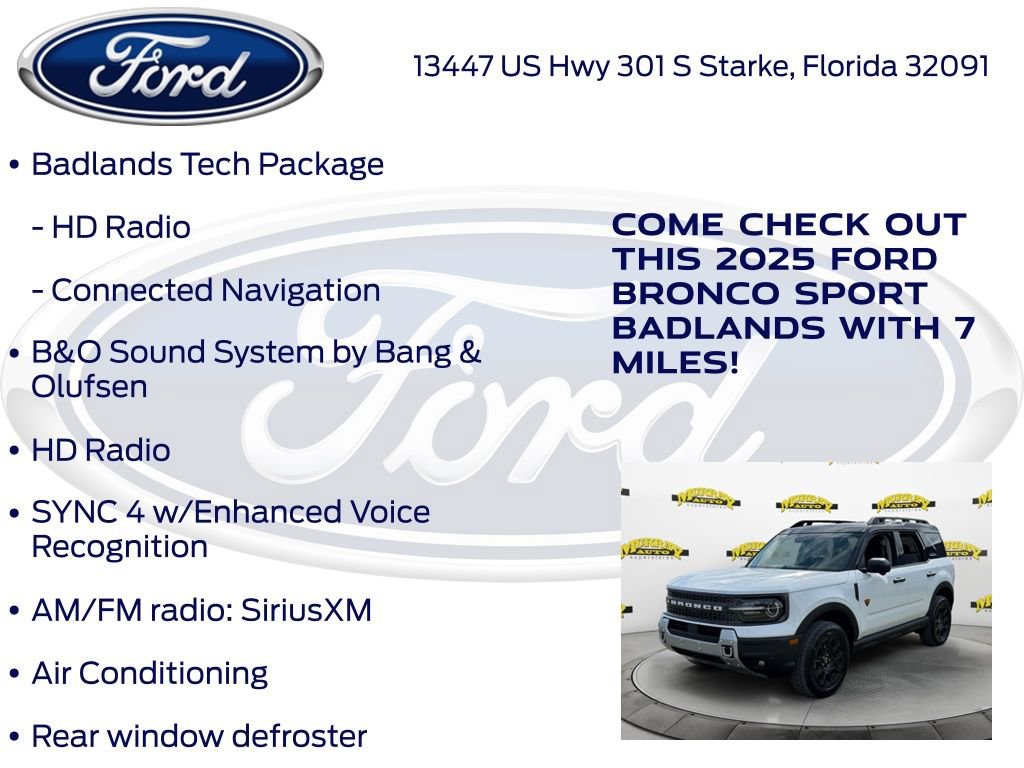 New 2025 Ford Bronco Sport Badlands w/ Badlands Tech Package image 15