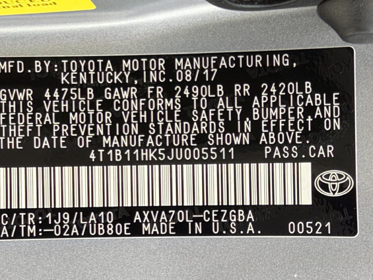 Used 2018 Toyota Camry XLE FWD image 31