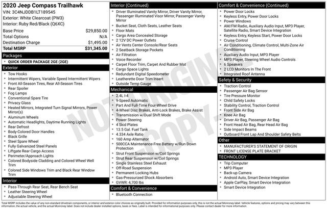 Used 2020 Jeep Compass Trailhawk image 3