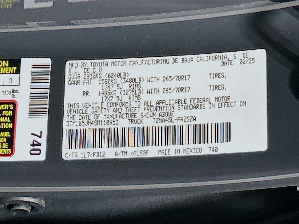 New 2025 Toyota Tacoma TRD Off-Road w/ TRD Off Road Upgrade Package image 27