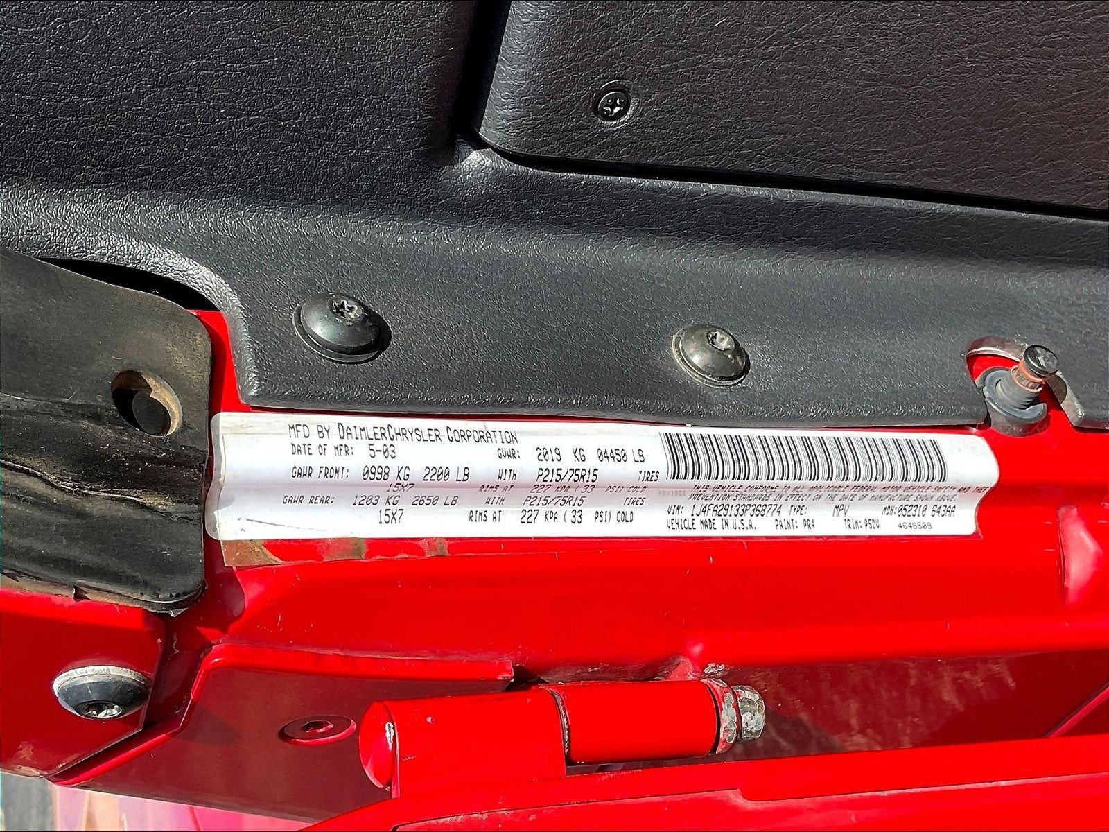 Used 2003 Jeep Wrangler SE AWD/4WD image 13