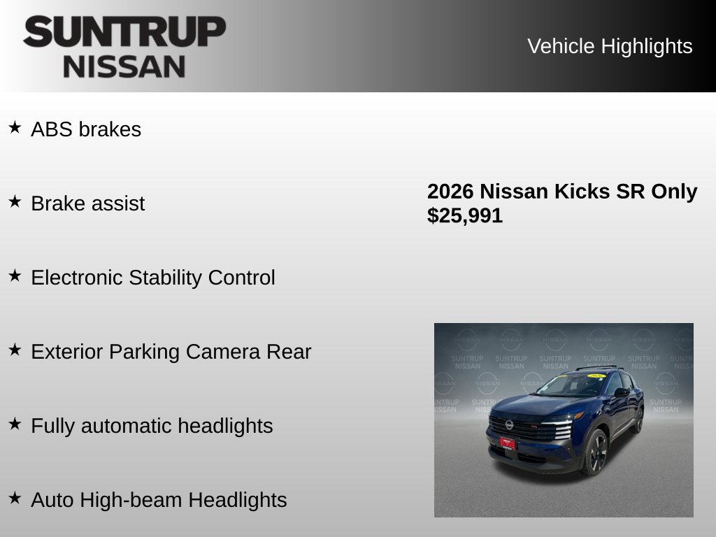 Certified 2026 Nissan Kicks SR FWD image 30